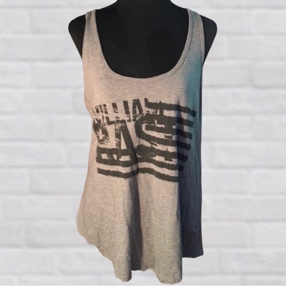William Rast Tops - William Rast Gray & black tapered back tank.